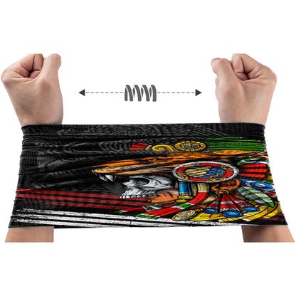 BANDANA ESTILO BUF CON DISEÑO AZTECA MEXICANO